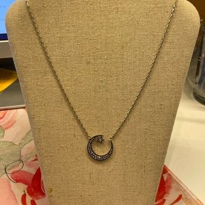 Pave Crescent Necklace